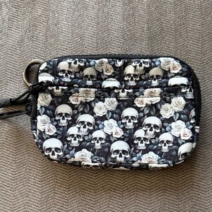 Skull and Rose Patterned Wallet - NEW!